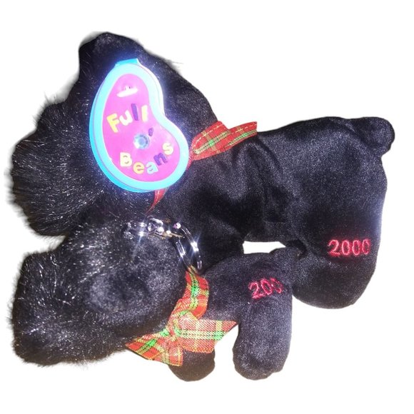 Avon Y2k Scottie MacDougal Stuffed Dog Millennium Full O Beans Plush Key Ring Lo - Picture 1 of 12
